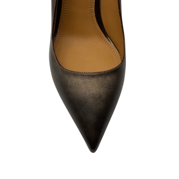 RALPH LAUREN COLLECTION BRONZE METALLIC LEATHER PUMPS - Picture 5 of 10